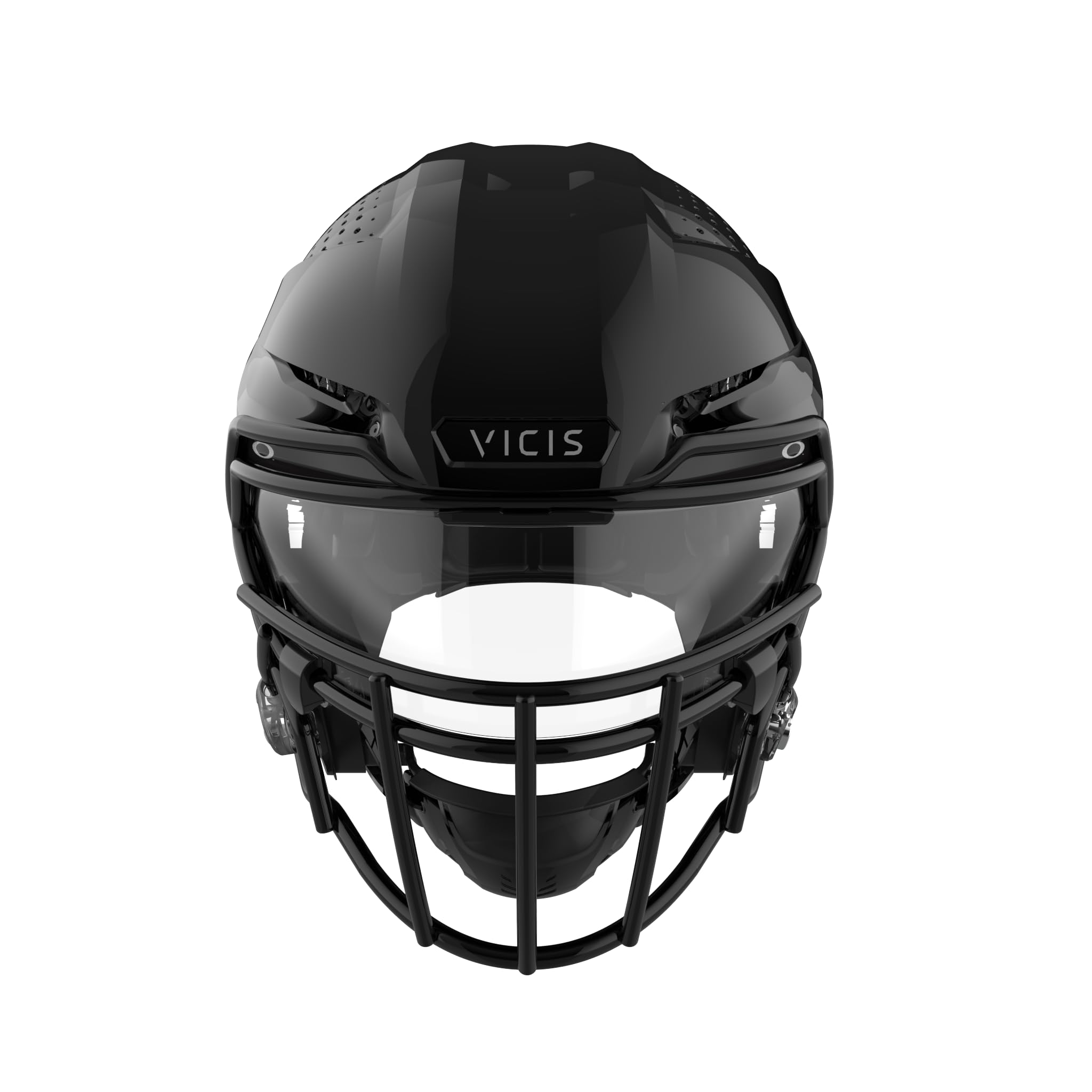 VICIS ZERO2 Trench Elite Football Helmet, SC-223 Facemask Attached, Black, Large