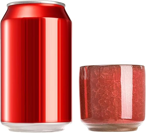 Miniatura 3 de Lawei Paquete de 8 mini macetas suculentas de 2.5 pulgadas con drenaje y bandeja de bambú, maceta pequeña de cerámica para cactus, macetas de flores