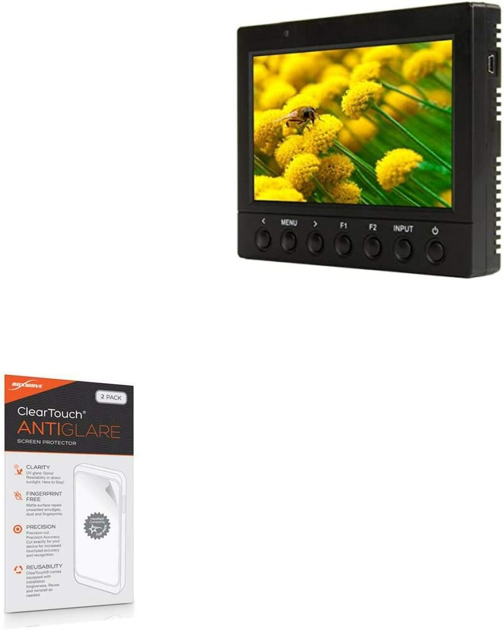 BoxWave Screen Protector Compatible with Ikan VK5-C - ClearTouch Anti-Glare (2-Pack), Anti-Fingerprint Matte Film Skin