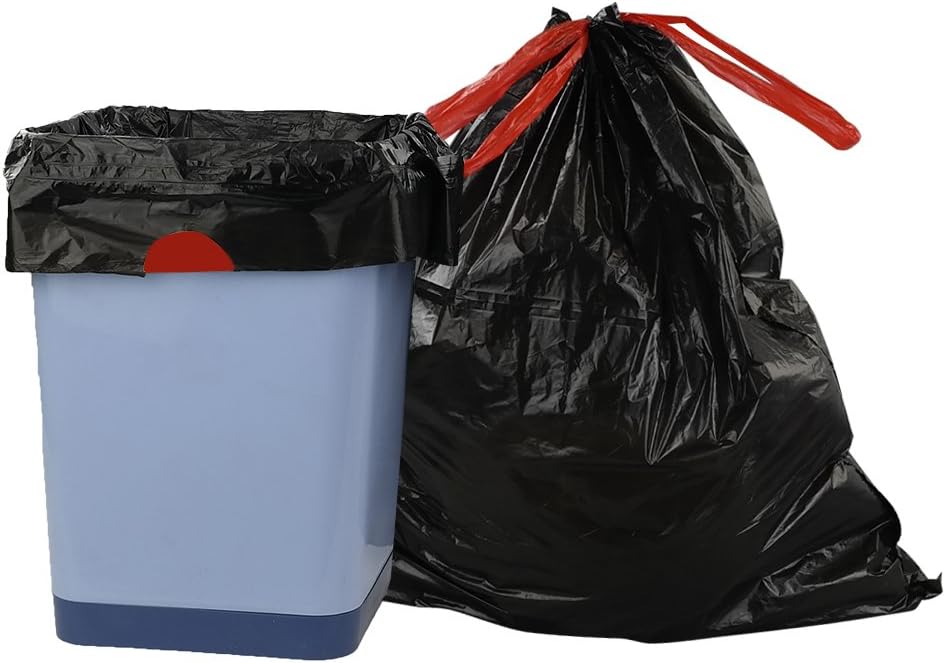 Teyyvn Black Drawstring Trash Bags, 4 Gallon, 220 Counts