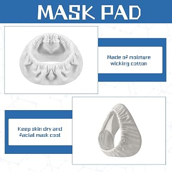 4 Pack Universal CPAP Mask Liners CPAP Mask Cushion Covers Sleep Apnea Mask Liners CPAP Accessories Reusable Cushion Covers Cpap Ventilator Masks Accessories for Most Full Face Masks(White)