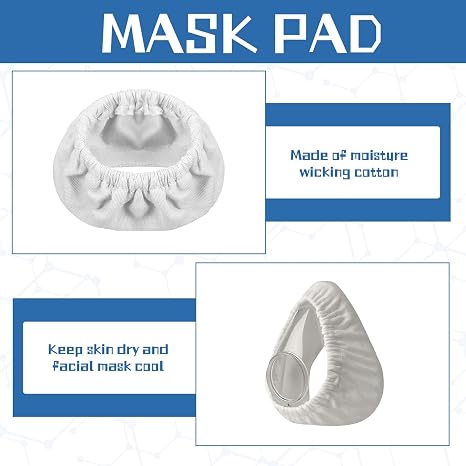 4 Pack Universal CPAP Mask Liners CPAP Mask Cushion Covers Sleep Apnea Mask Liners CPAP Accessories Reusable Cushion Covers Cpap Ventilator Masks Accessories for Most Full Face Masks(White)
