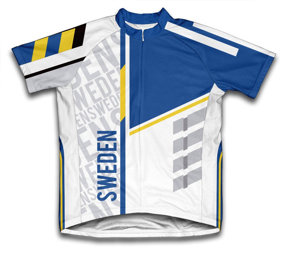 ScudoPro Sweden Short Sleeve Cycling Jersey for Men - Size 4XL White