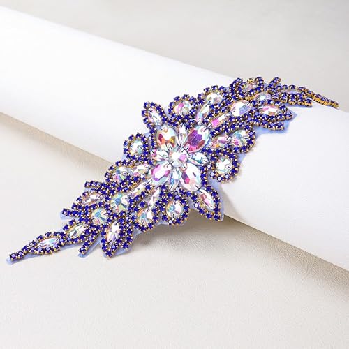 Vista 84 de DUOBAO Rhinestone Pearl Bead Applique Iridescent Rhinestones Appliques for Dresses Vintage Crystal Bridal Sash Wedding Dress Belt