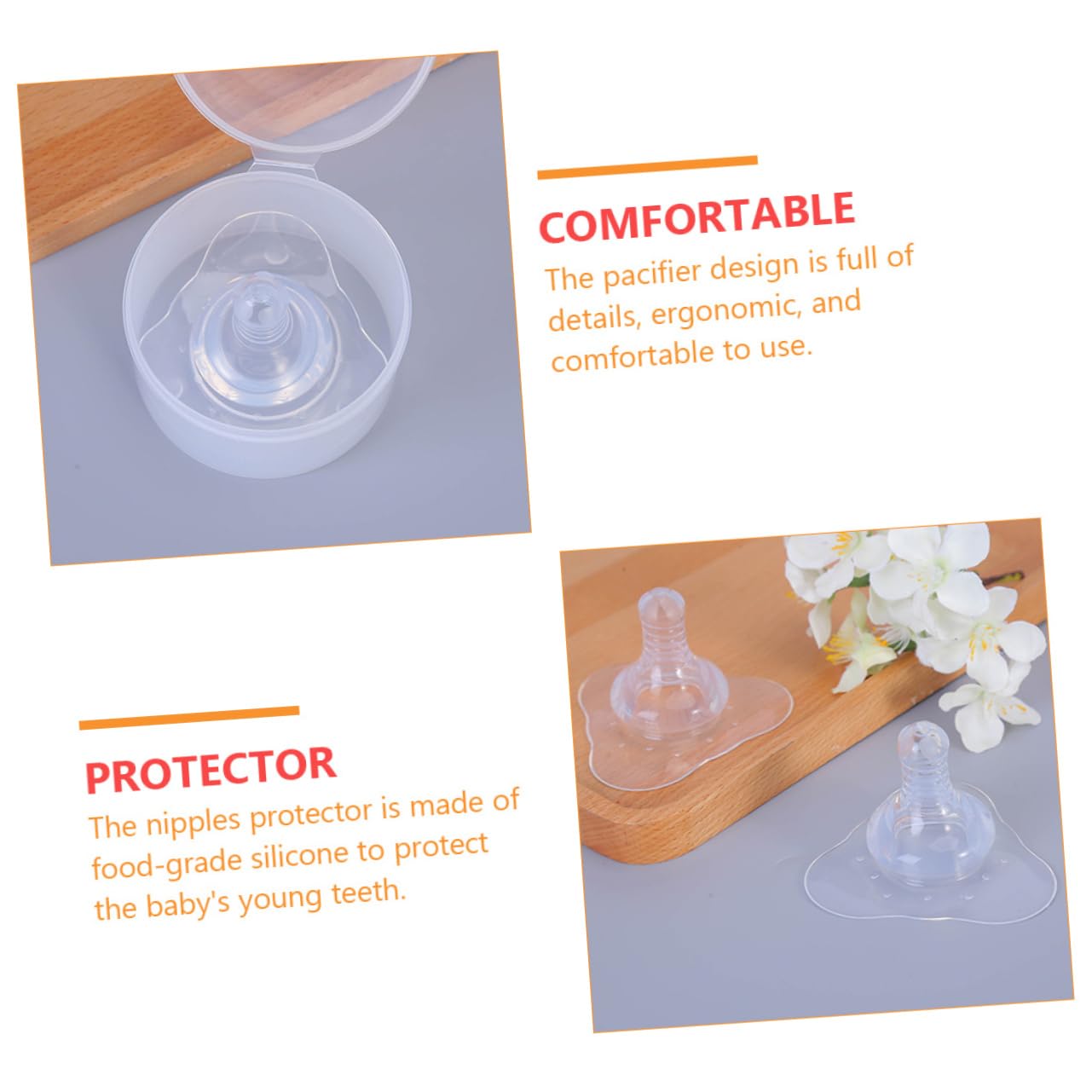 HAPINARY Nipple Butter Breastfeeding Nipple Guards Silicone Nipples Protector 2pcs Set Easy to Use