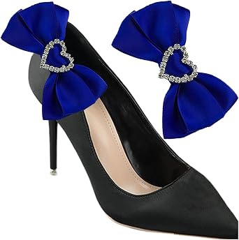 Tsangbaby Love Bowknot Shoe Clips Rhinestone Shoe Charms for Christmas Birthday Party Shoes Clothes Decoration