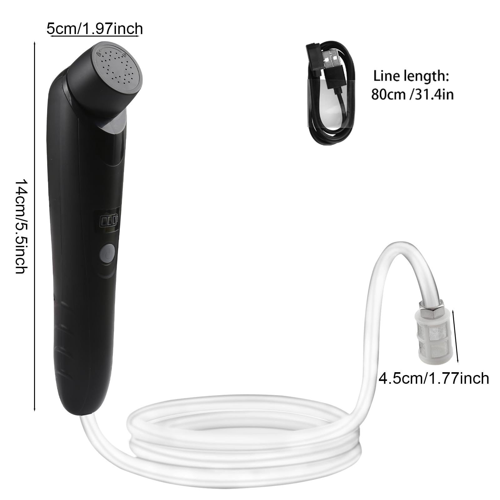 tragbare Außendusche,handgeführte elektrische Dusche,IPX6 wasserdicht,USB-Aufladung,eingebaute Batterie,kompakt und tragbar,geeignet für Outdoor-Camping,Strandbaden,Wandern,Haustierbaden