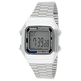 Men&apos;s Vintage A178WA-1A Silver Stainless-Steel Quartz Watch with Grey Dial