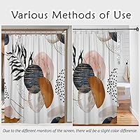 Vista 5 de Yeele 71x71 Inch Boho Shower Curtain Abstract Geometric Retro Bathroom Curtains Aesthetic Art Unique Bathroom Sets with Bath Sets for Mens