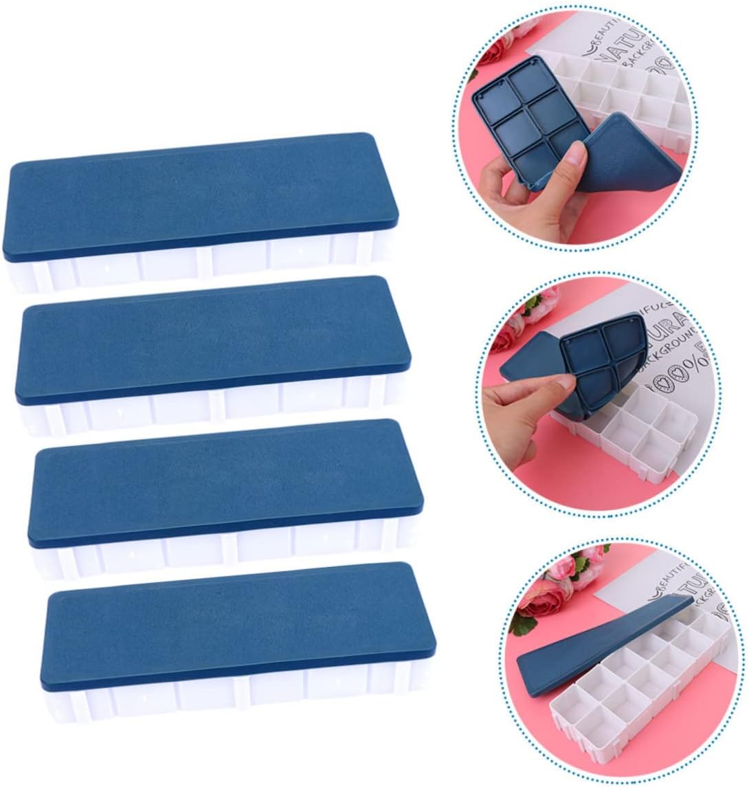 NUOBESTY 4pcs Porcelain Watercolor Palette Paint Trays for Boys and Girls Paint Mixing Palette Plastic Pallets DIY Art Painting Board