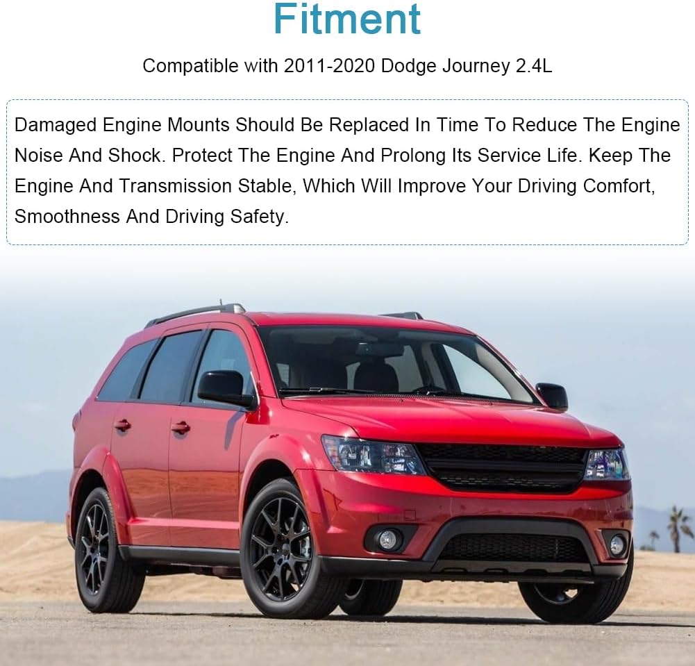 JDMON 1Pcs Engine Motor Torque Strut Mount Replacement for 2011-2020 Dodge Journey 2.4L Compatible with A5754 / EM4198 / 3326 / 5147774AC