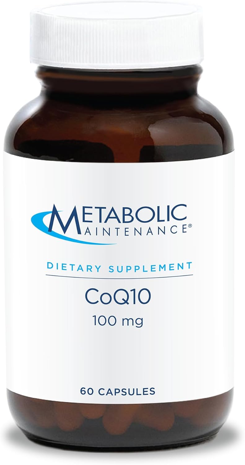 Metabolic Maintenance CoQ10 100mg - Co Q 10 Supplement, Coenzyme Q10 for Brain and Heart Health, Antioxidant Support Capsules for Women and Men, Vegan Friendly - 60 Capsules