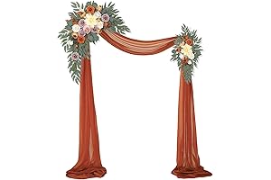 Wood Wedding Arch with Artificial Flower Decor