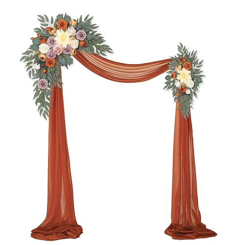 Artificial Wedding Arch Flowers Kit(Pack of 3),2Pcs Artificial Flower Arch