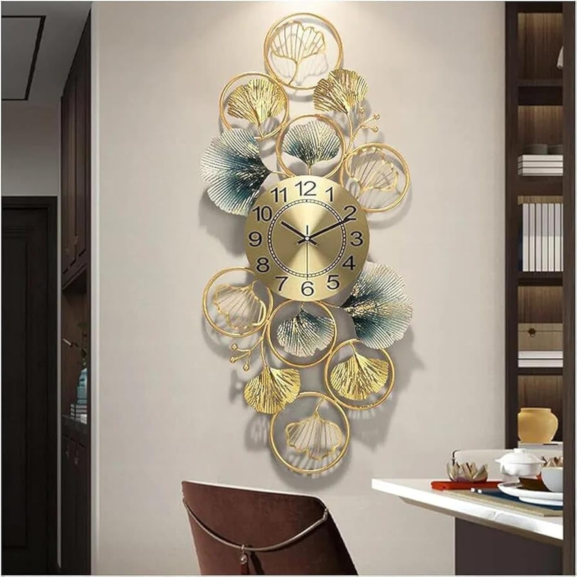Large Handmade Multicolor Floral Wall Clock