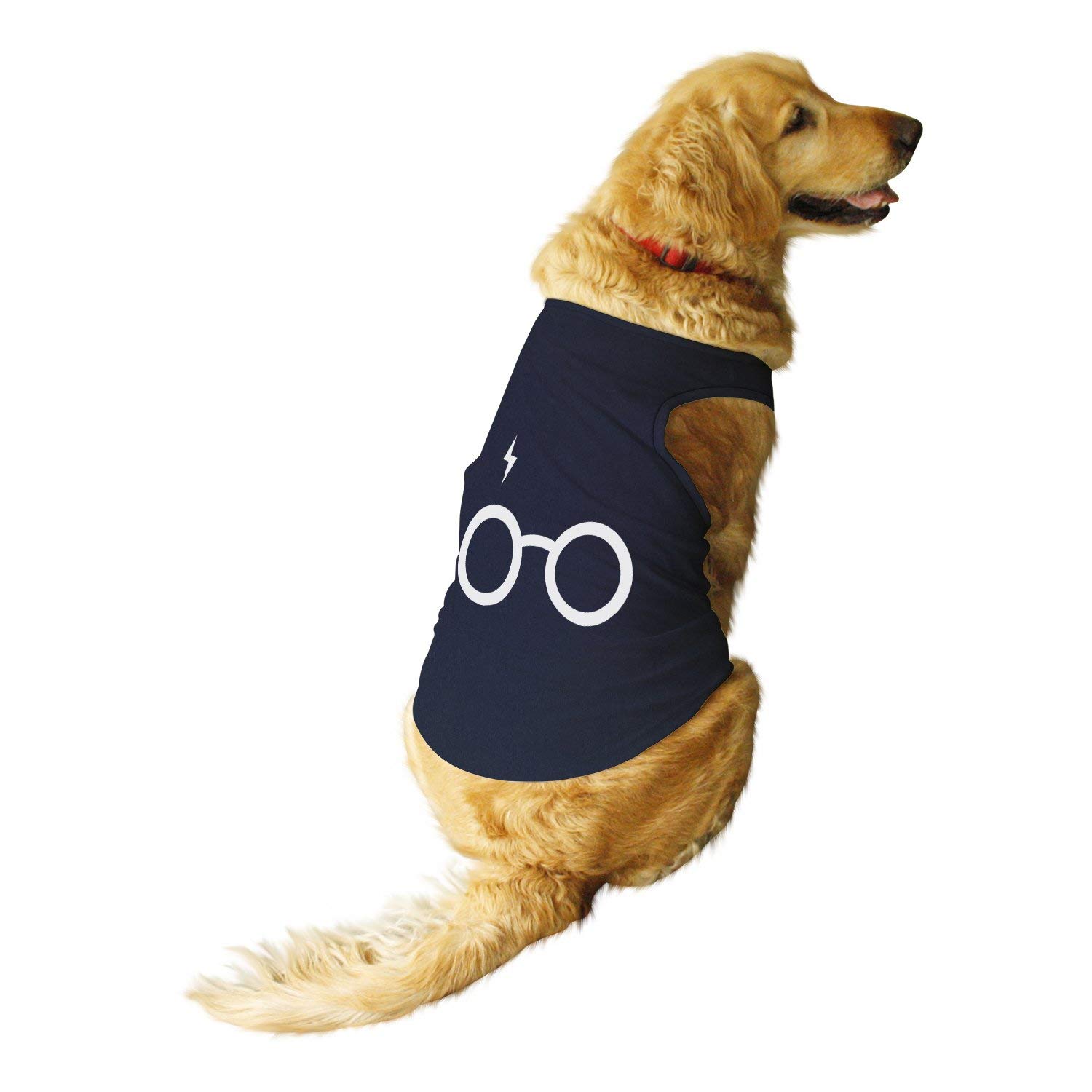 Ruse Pet Scar Glasses Printed Round Neck Sleeveless Dog Vest Tank T-Shirt/Tees Apparel/Clothes/Tees Gift for Dogs(Navy)/Medium (Chubby Pugs, Beagle etc.) (B07NJMWQ52) Amazon Price History, Amazon Price Tracker