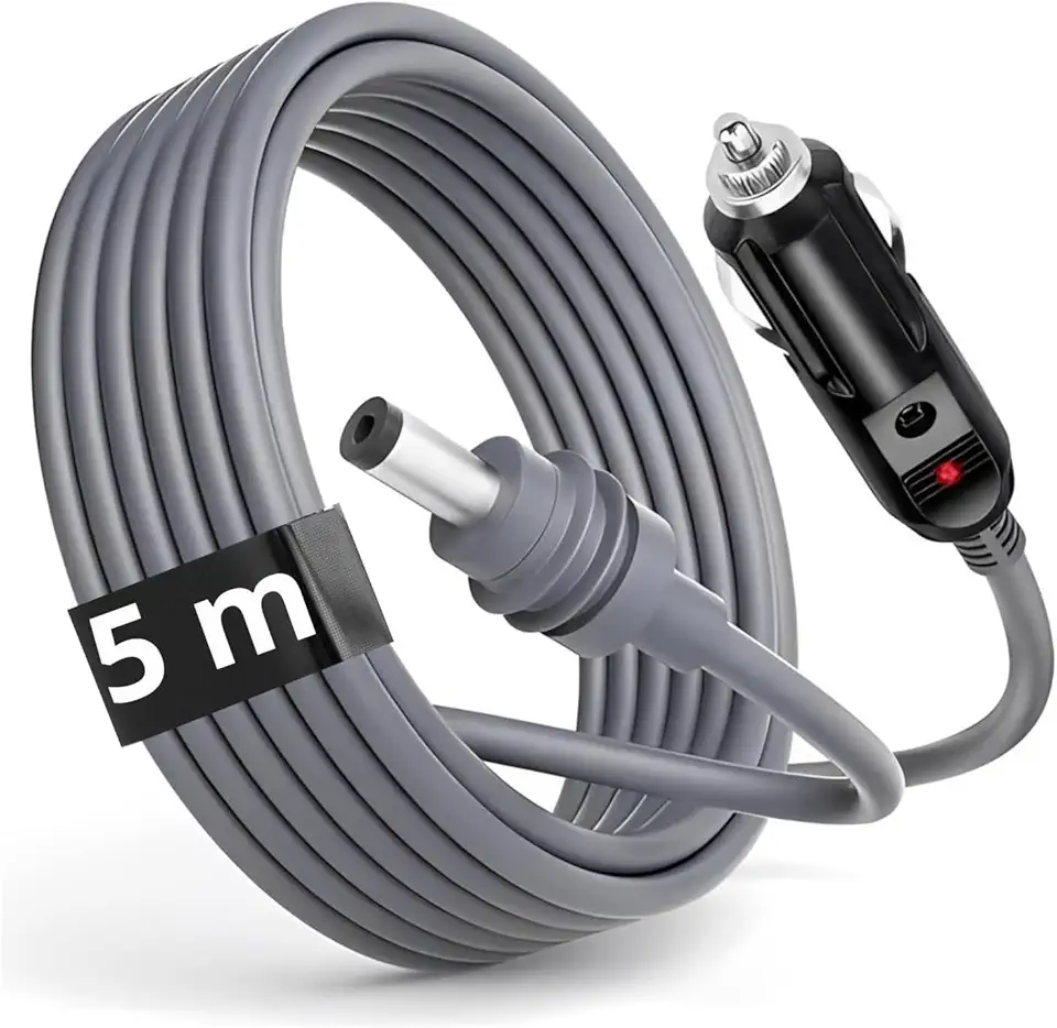 Cabo Carregador S tarlink Mini USB-C Plug DC e Isqueiro Veicular 12V 24V Fonte Powerbank Celular Roteador Internet Satélite Cabo Portátil 5 M