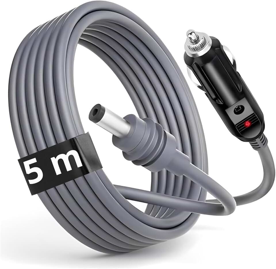 Cabo Carregador S tarlink Mini USB-C Plug DC e Isqueiro Veicular 12V 24V Fonte Powerbank Celular Roteador Internet Satélite Cabo Portátil 5 M