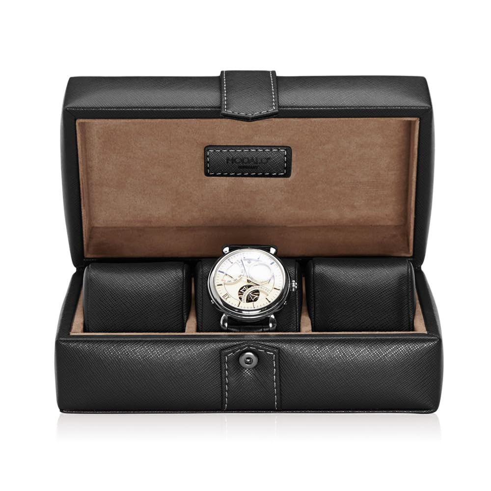 MODALO Gallante Uhrenbox für 3 Uhren – Elegante Uhren Aufbewahrungsbox