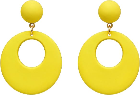 Dainty Stylish Bright Hollow Circle Dangle Earrings