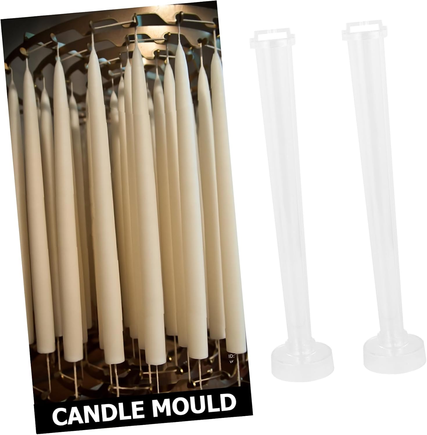 2Pcs Tapered Rod Candle Mold for DIY Handicraft Making