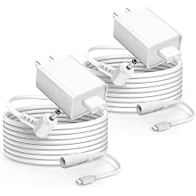 2 Pack for Ring Indoor/Outdoor Power Adapter Charger, Ring Stick Up Cam Plug-in 3rd/2nd Gen/Stick Up Cam Pro & Ring Spotlight Cam Plus, Pro Battery Camera Barrel Power Cord USB-C Charging Cable 13.2ft