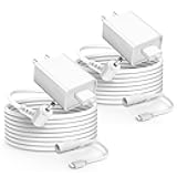 2 Pack for Ring Indoor/Outdoor Power Adapter Charger, Ring Stick Up Cam Plug-in 3rd/2nd Gen/Stick Up Cam Pro & Ring Spotlight Cam Plus, Pro Battery Camera Barrel Power Cord USB-C Charging Cable 13.2ft