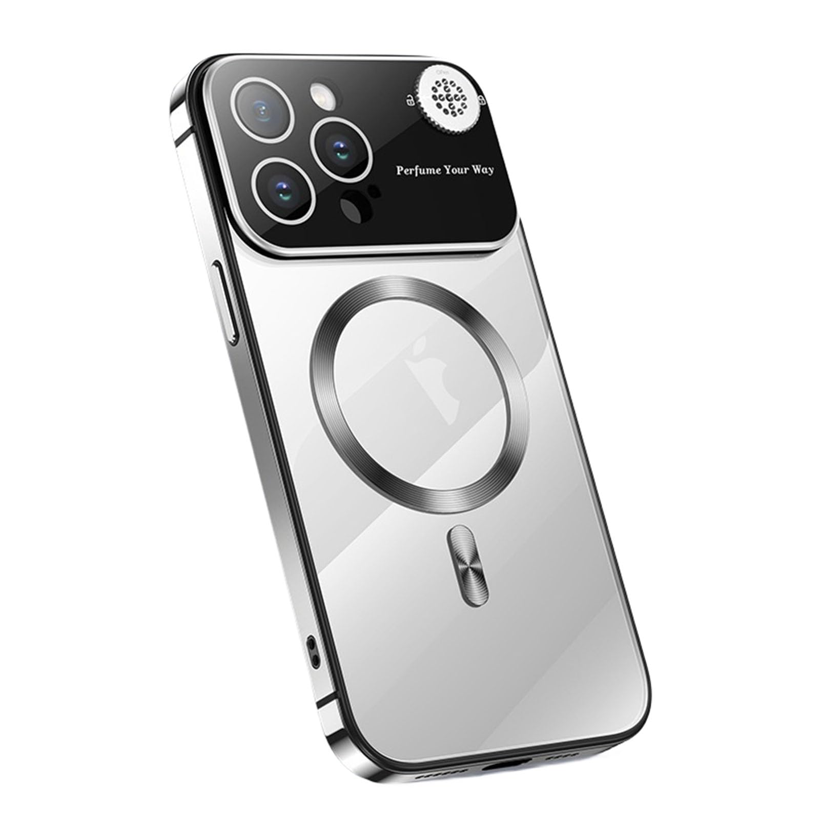 Coque iPhone 15 Pro MagSafe transparente acier inoxydable avec protection - 8