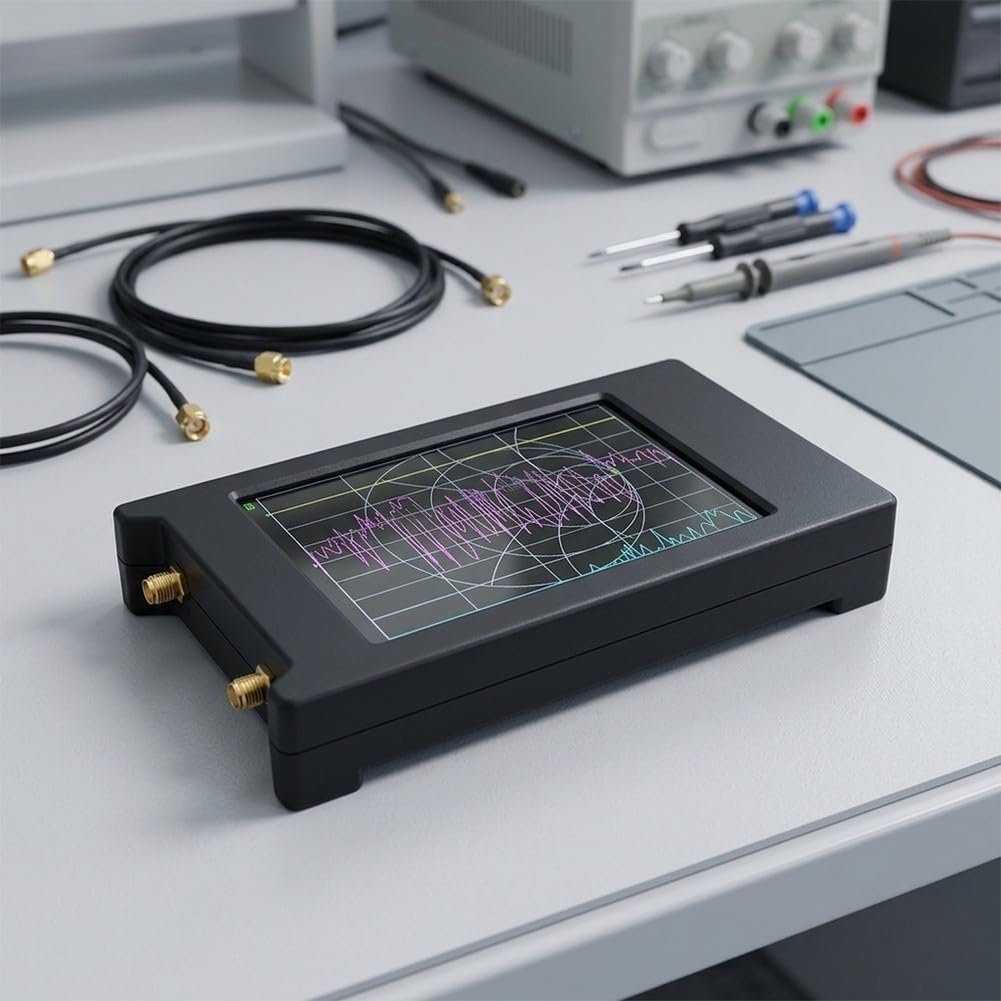 Tragbarer VNA 10,2 cm Touchscreen-Antennenanalysator 10 kHz - 1,5 GHz mit