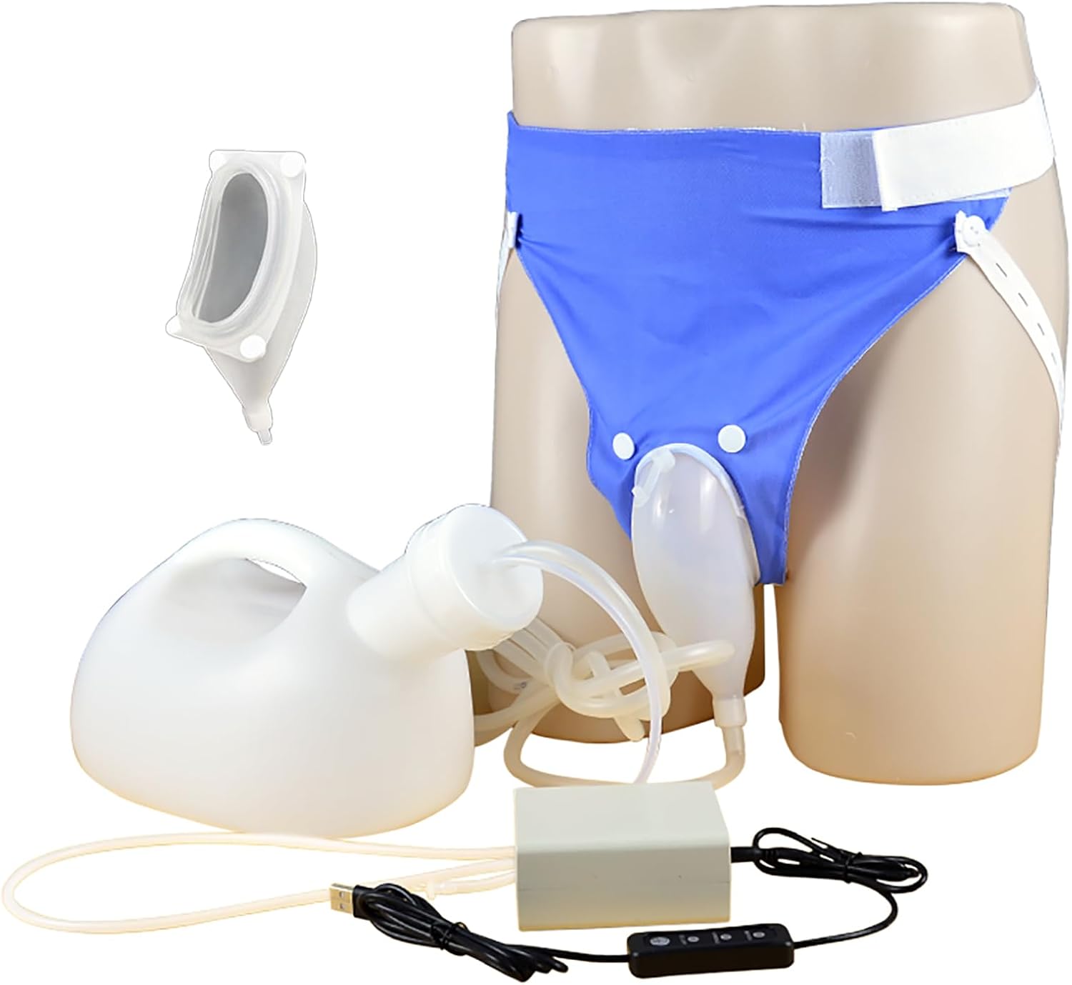 Electric Wearable Urine Collector, Reusable Portable Urinal, Double-Layer Breathable, Comfortable and not stuffy, 3000 ml Large Capacity