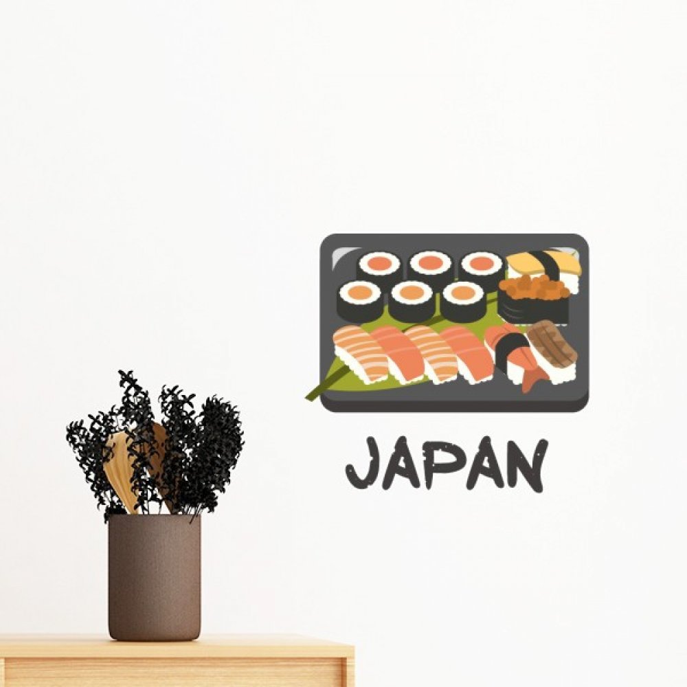 Sushi Traditionnelle Japonaise sticker amovible 30cm pour décoration murale chambre