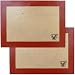 Silicone Baking Mat for Toaster Oven - Set of 2 mats (Size 7 7/8" x 10 13/16") - Non Stick Silicon Liners for Sheets, Trays & Pans - Pizza/Hot Dog/Sandwich/Cookie Making - Professional Grade