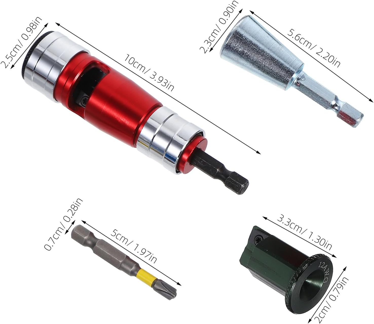 Multi-Function Electric Wire Stripper Kit with Auto Cable Stripping and Twisting Tool for Electricians, Compatible with Power Drill, 8pcs Standard Set in Plastic Case