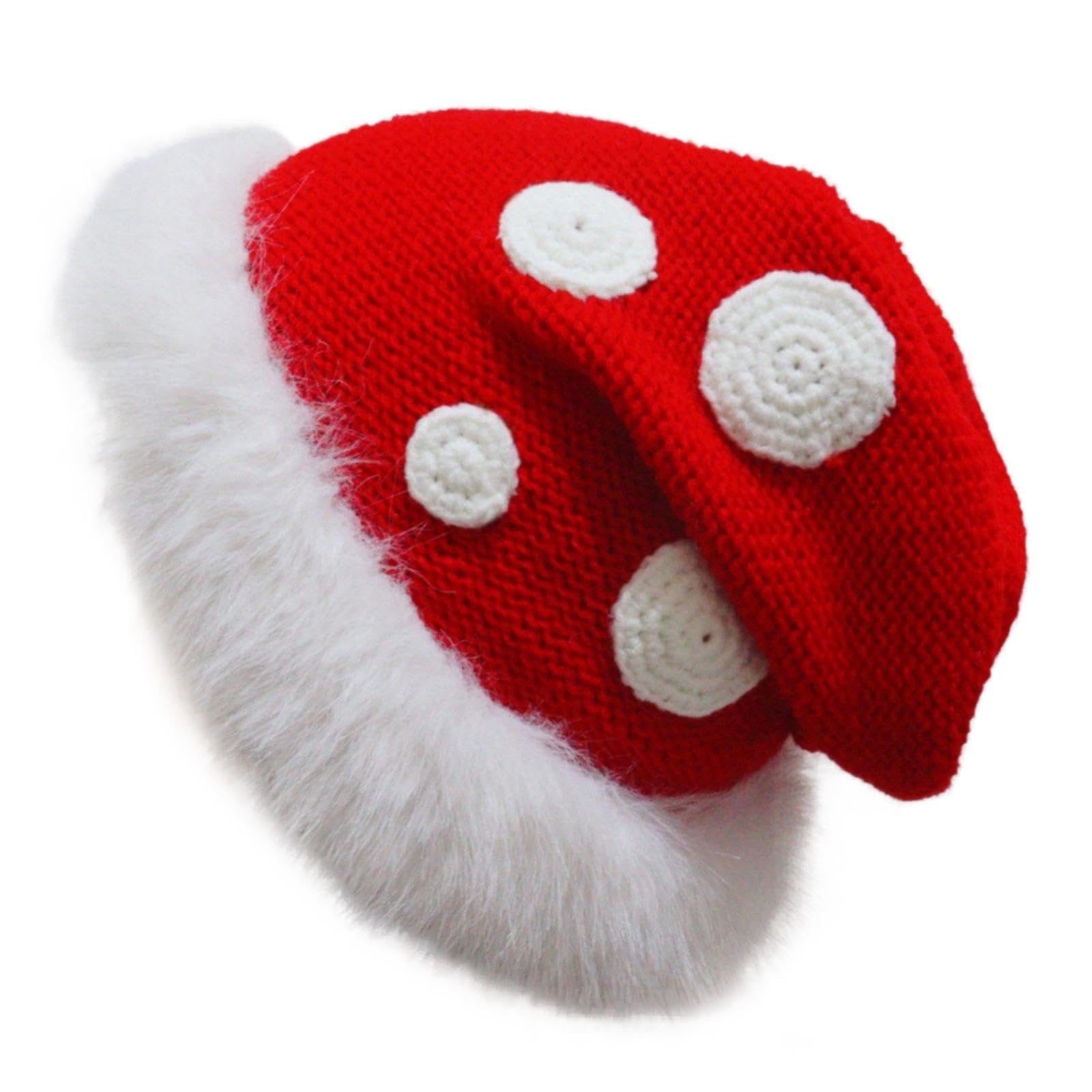 Merishopp Plush Knitted Hat Skin Friendly Comfortable Thick Stretch Soft Winter Beanie | Clothing, Shoes & Accessories | Womens Accessories | Hats-picture-18