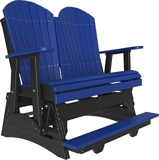 LuxCraft Adirondack Balcony Glider - 4' (Blue on Black)