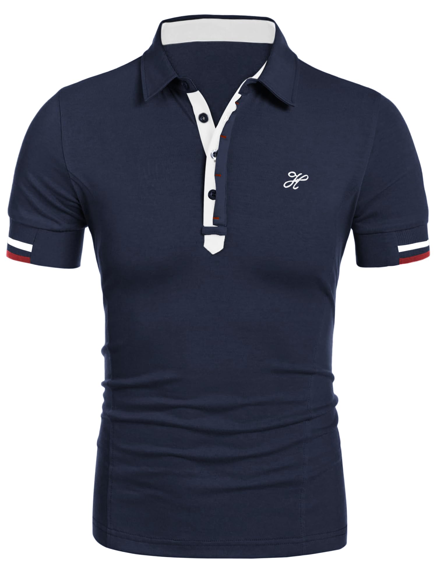 COOFANDY Polo Shirt for Men, Short-Sleeve Embroidered Men's T-Shirt, Polo Shirt, Lightweight Summer Shirt, Alpha Polo Shirt, Golf Shirts