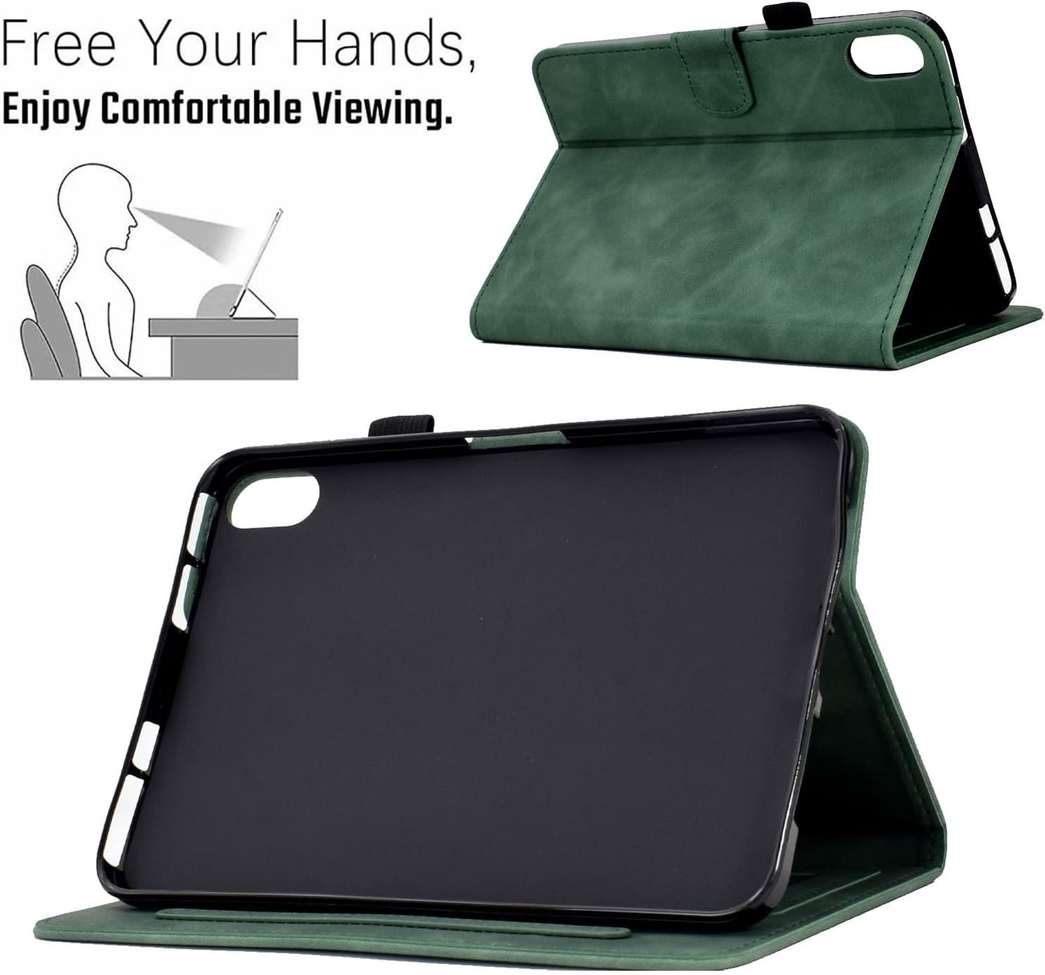 Tablet PC Bags Cases Sleeves Compatible with 10th Generation 10.9" Case 2022 Released ,Premium Leather Case Slim Folding Stand Folio Cover Protective Cover with Card Slot/Auto Sleep Wake(Green)