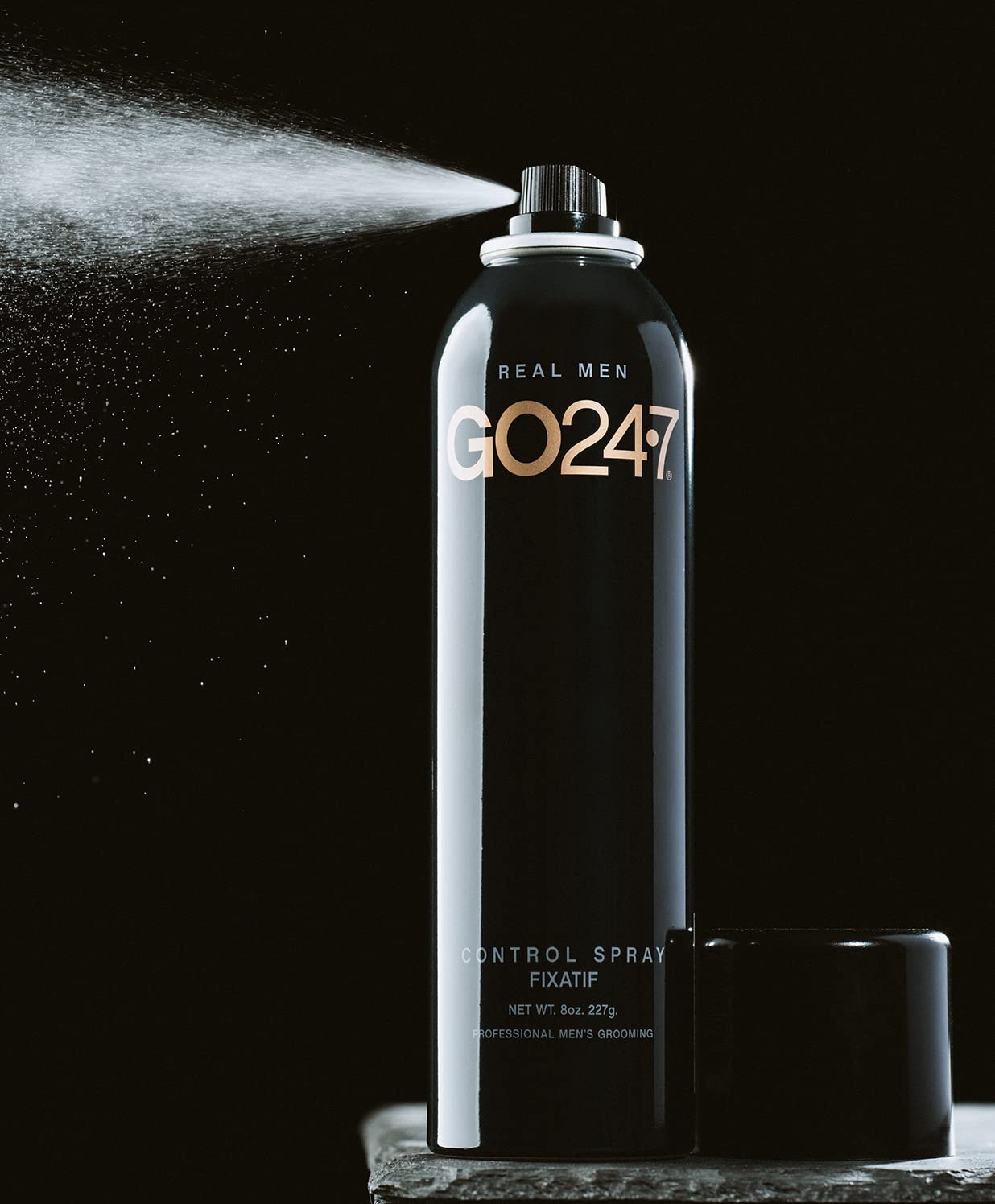 GO247 Control Spray - Strong Hold Finishing Spray for Men - Brushable, Flake-Free Formula - Locks In Style with Lasting Hold - Adds Natural Looking Finish - Ideal for All Hair Types, 8 Oz