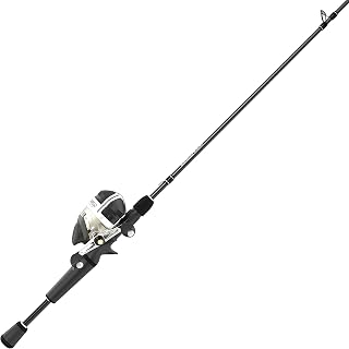 Zebco Bullet MG Spincast Reel and Fishing Rod Combo, 6-Foot 6-Inch 2-Piece IM8 Graphite Rod with MaxTac Grip Rod Handle, Fastest Spincast Reel Ever in an Ultra-Lightweight Magnesium Body, Dark Silver
