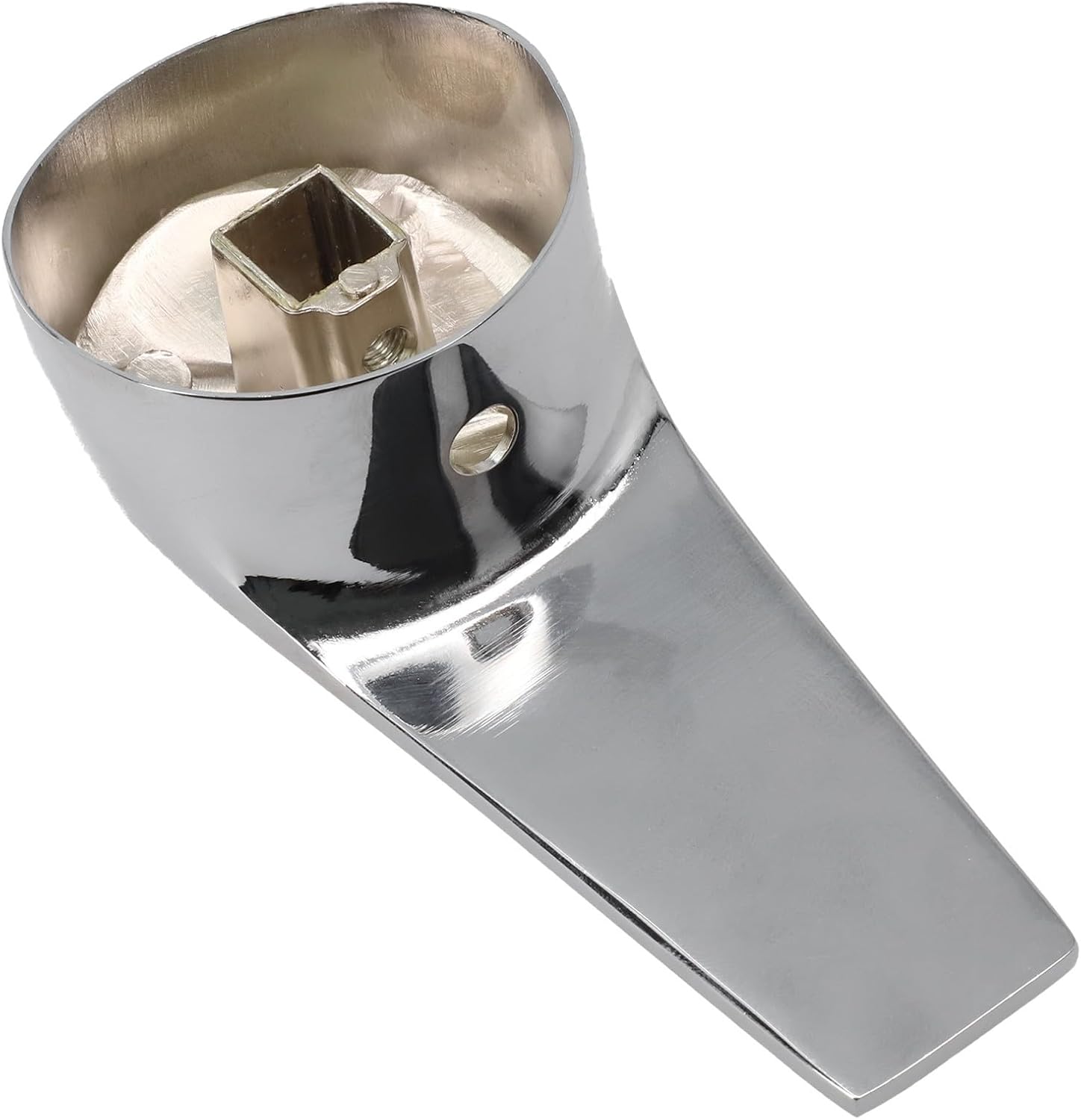 Zinc Alloy Bathroom Kitchen Faucet Handle Replacement 40MM/35MM Valve Core Switch Control Knob With Hot Cold Water Indicator Silver(G 40#)