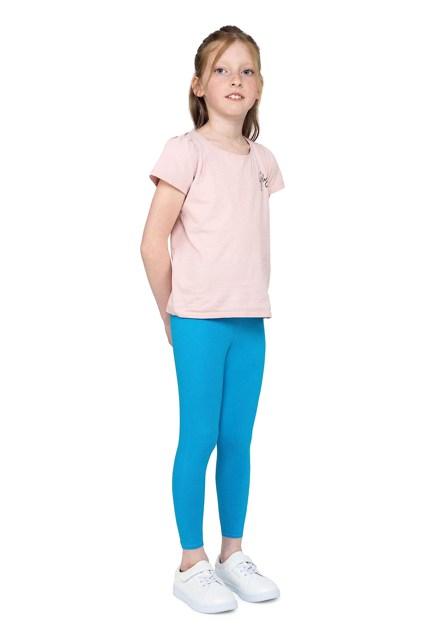 infatti Leggings in Cotone per Bambina, Pantaloni Morbidi e Comodi per Bambini, Allenamento Casual, Stile Elegante, Abbigliamento Basic Zoe