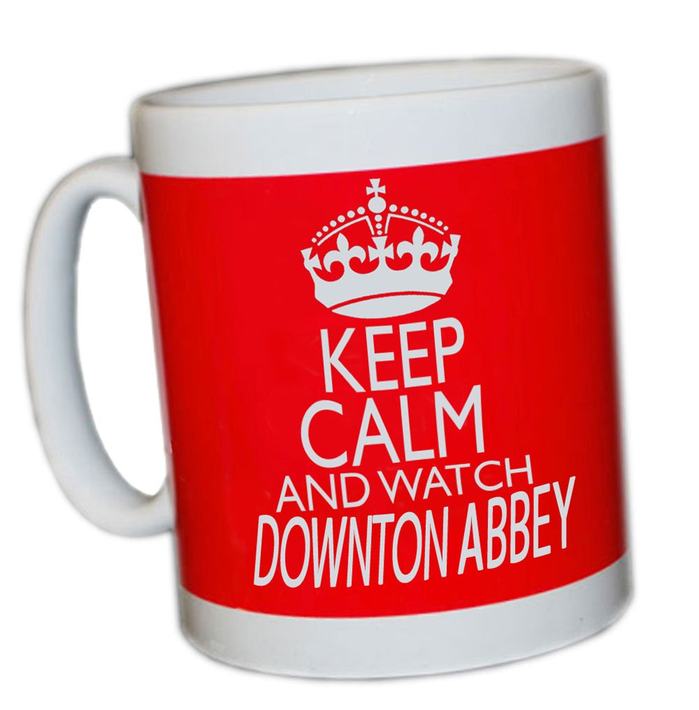 KEEP CALM AND WATCH DOWNTON ABBEY (RED) MUG
