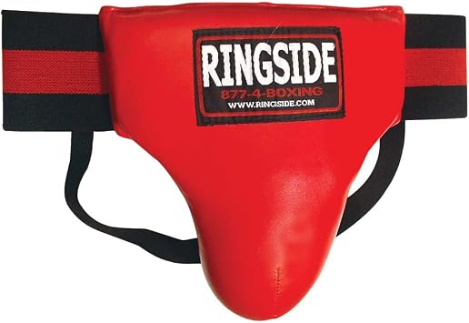 Ringside Mens Boxing Abdominal & Groin Protector - Leather Sparring Cup Guard for MMA, Muay Thai & Kickboxing