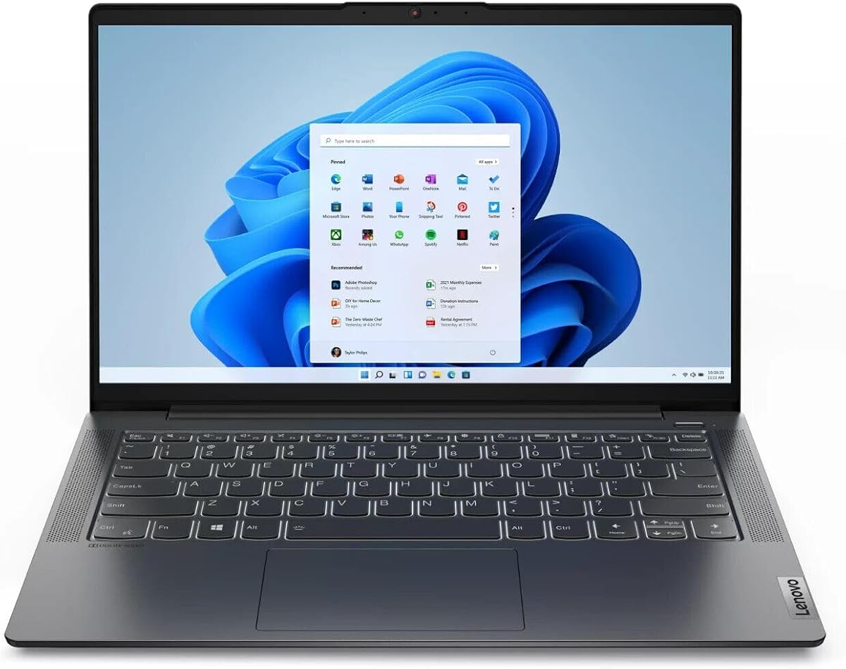 Lenovo Ideapad 5 14" 1080p Touchscreen Laptop, AMD Ryzen 7 5700U, 1.8GHz, 8GB RAM, 512GB SSD, Backlit Keyboard, Windows 11Home, Wi-Fi, Bluetooth, Graphite Grey