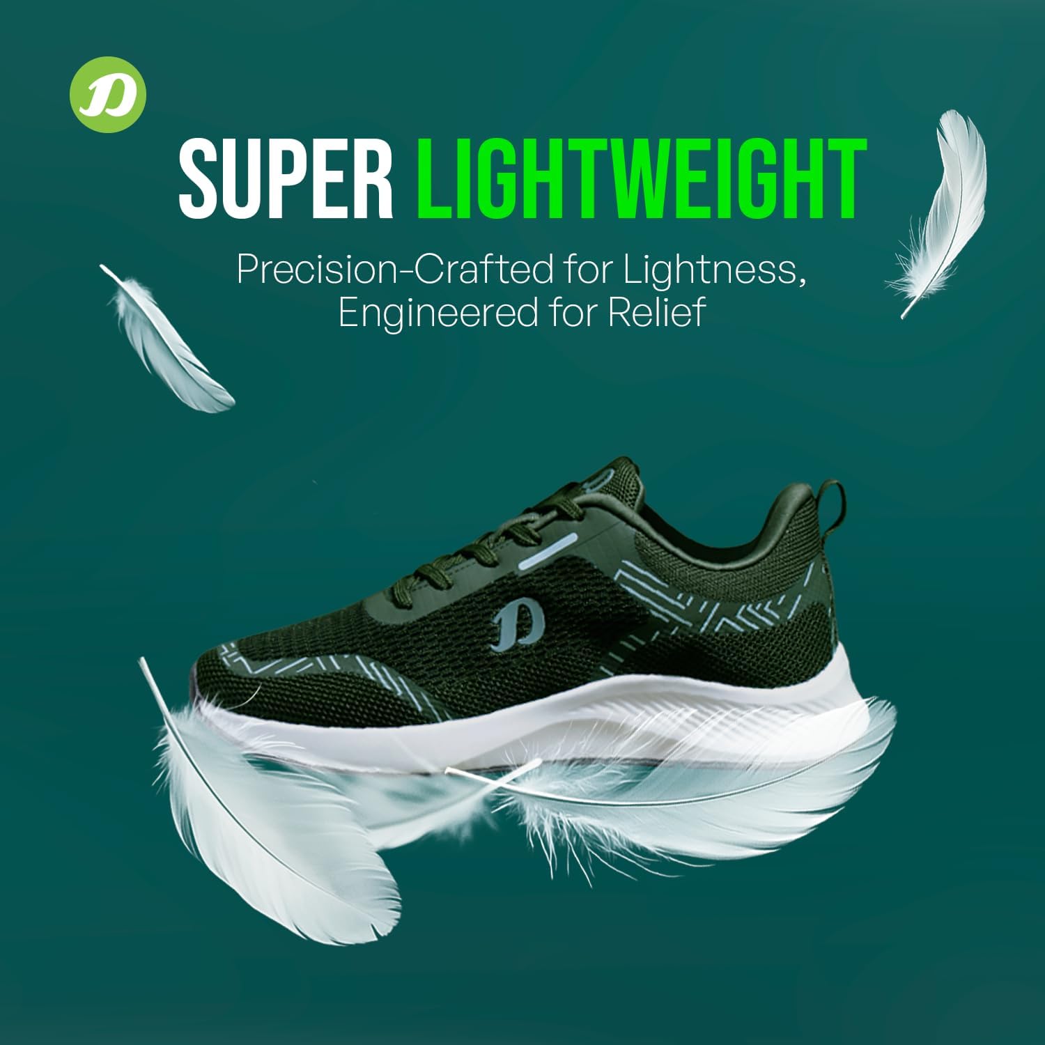 DOCTOR EXTRA SOFT Mens Running Shoe with Memory Foam Insole & Ultrasoft Outsole|Sports,Gym,Training,Walking,Jogging,Casual,Athletics|Lightweight & Comfortable|Slipon Sneaker Lace-Up Gents Boys D-2010 image 5