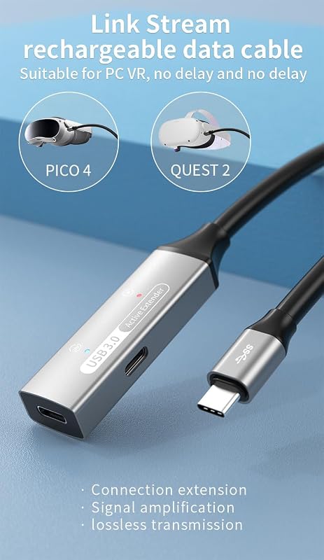 PremiumCord USB-C hosszabbító kábel 10m aktív erősítővel, Type-C 5Gbit/s fekete - 10 m, USB-C
