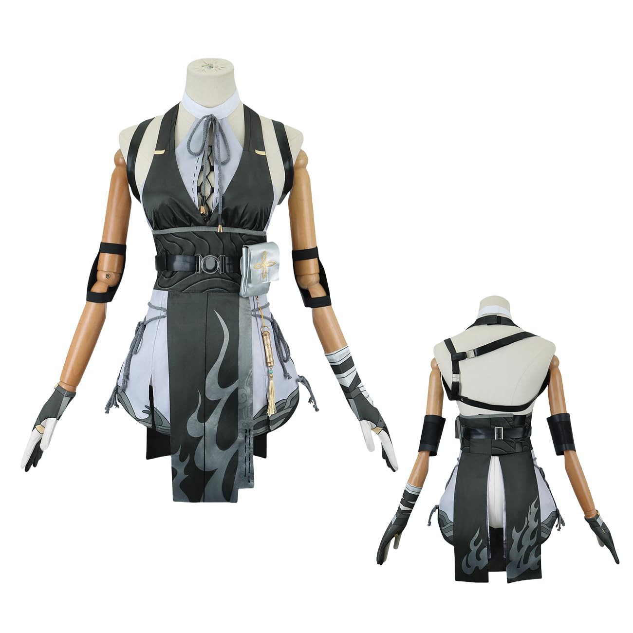 鳴湖　漂泊者　コスプレ　衣装　ウィッグ　フルセット Amazon.co.jp: [BEROZACOS] フルセット 衣装 鳴潮 漂泊者 男