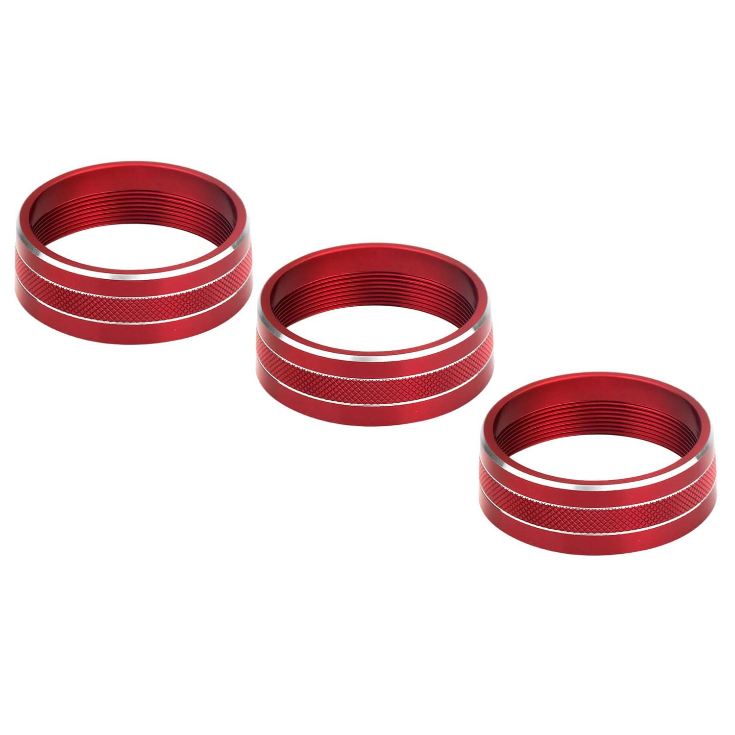 Unifizz Anneau de bouton de commande de climatisation de voiture Couvercle de volume de commutateur de climatisation pour Jeep Wrangler JK JKU/Dodge Challenger 2011-2017 2008-2014