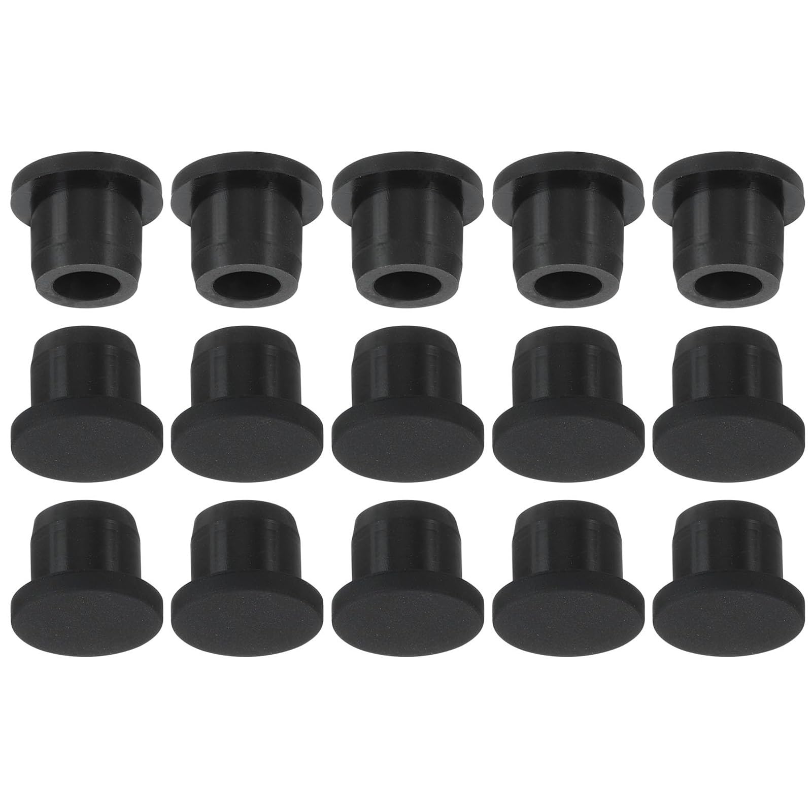 TOP-VIGOR 15Pcs Silicone Hole Plugs, 12mm Diameter Hole Stoppers
