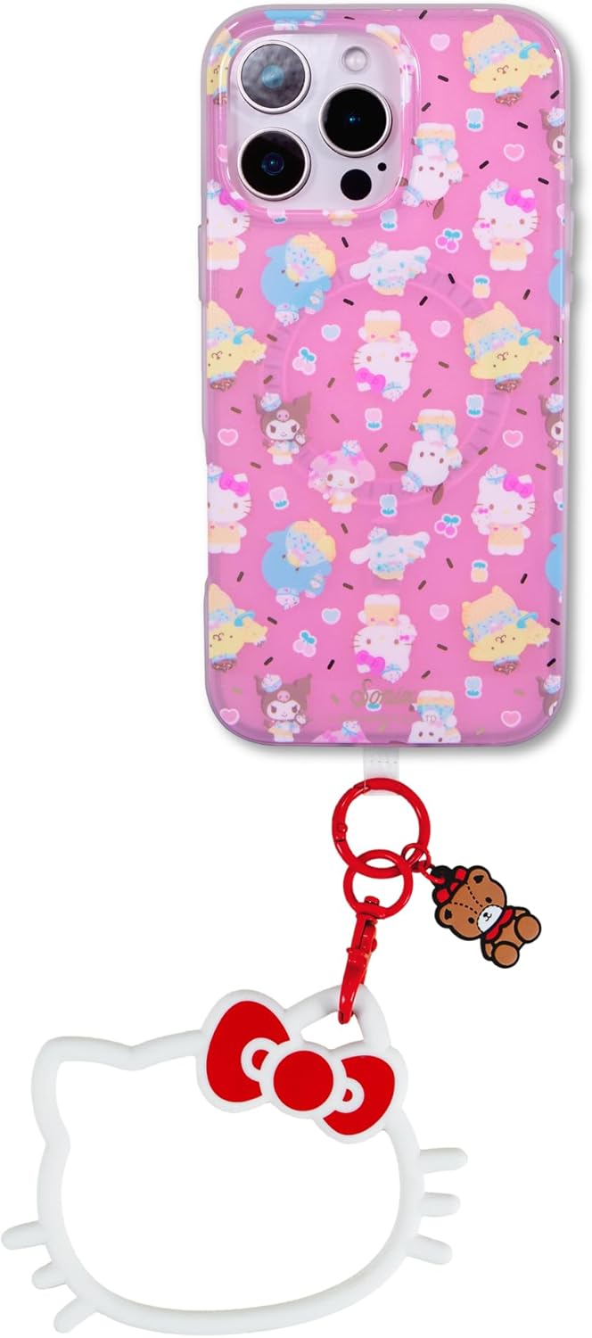 Sonix x Sanrio Silicone Phone Wristlet/Bracelet (Hello Kitty) + Case for iPhone 16 Pro Max (Hello Kitty and Friends Ice Cream Parlor)